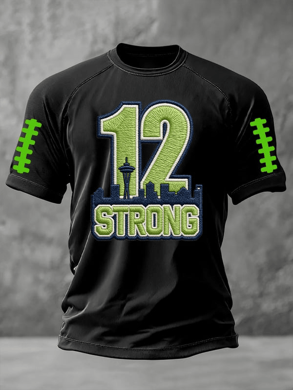 Seattle Football SS T-Shirt Seahawks Merch 12s Strong Shirt Game Day Clothing Men's