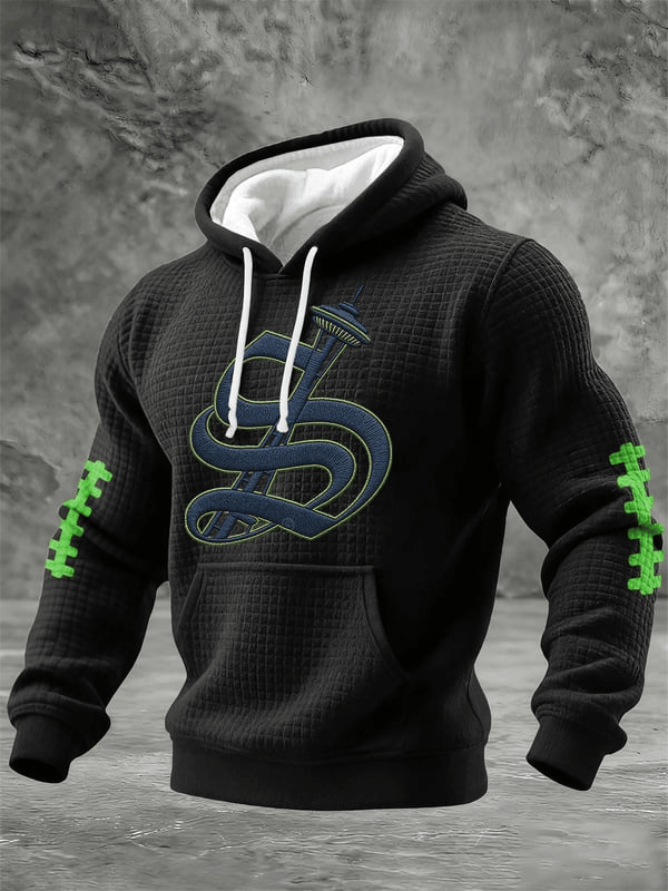 Seattle Football SS Waffle Hoodie Game Day Seahawks Merch Best Gifts For Football Fans Seattle Football SS Waffle Hoodie Game Day Seahawks Merch Best Gifts For Football Fans