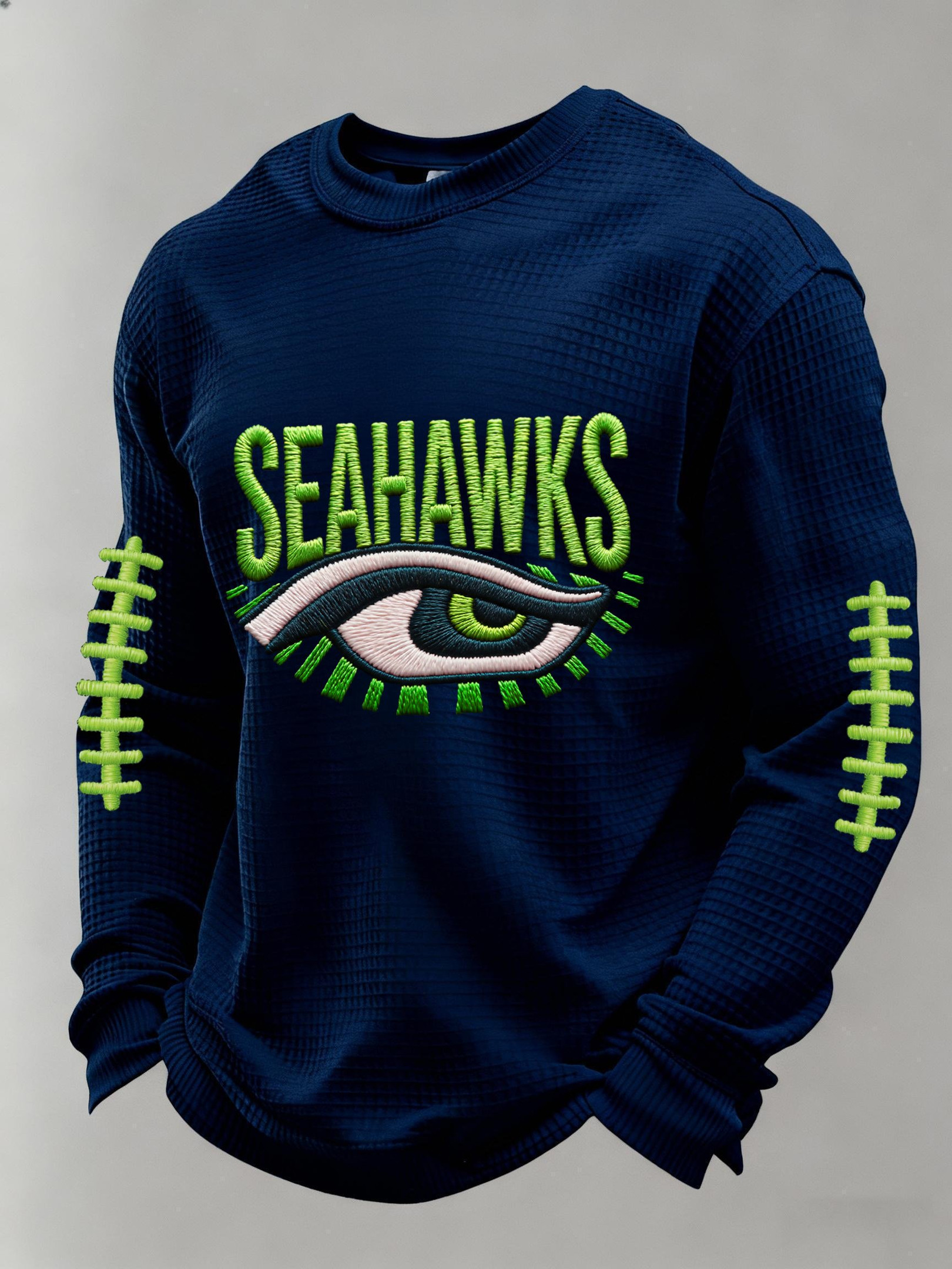 Seattle Football SS Waffle Long Sleeve T-Shirt Seahawks Merch Forever Seattle Shirt Navy Seattle Football SS Waffle Long Sleeve T-Shirt Seahawks Merch Forever Seattle Shirt Navy