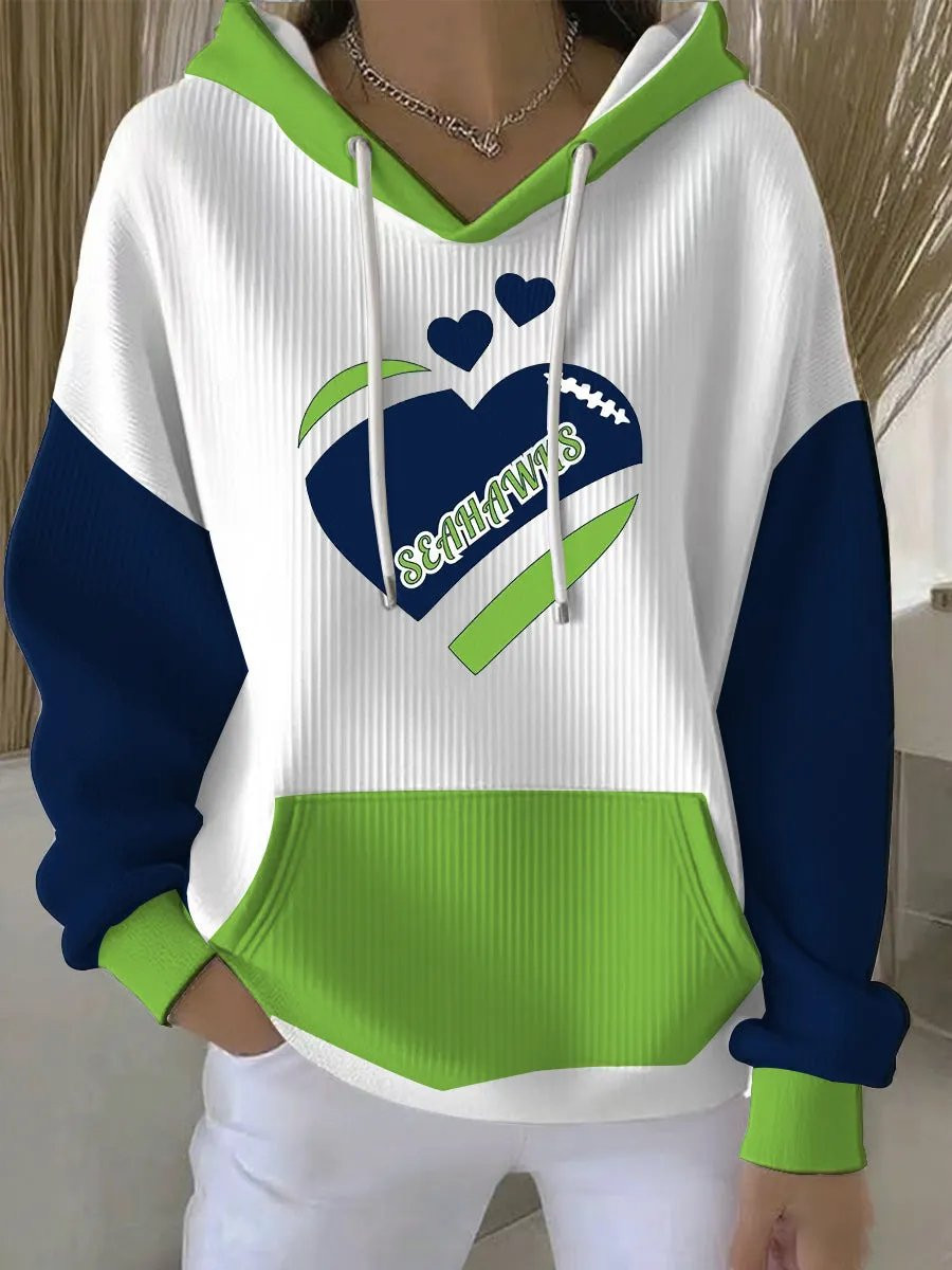 Seattle Football Waffle Hoodie Seahawks Merch Game Day Seattle Pride Hoodie Gifts For Mom