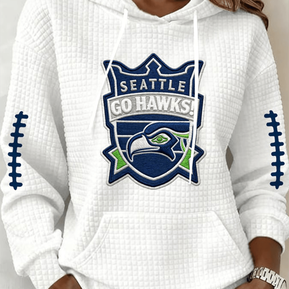 Seattle Go Hawks Football Hoodie Seattle Seahawks Apparel Game Day Gift For Her