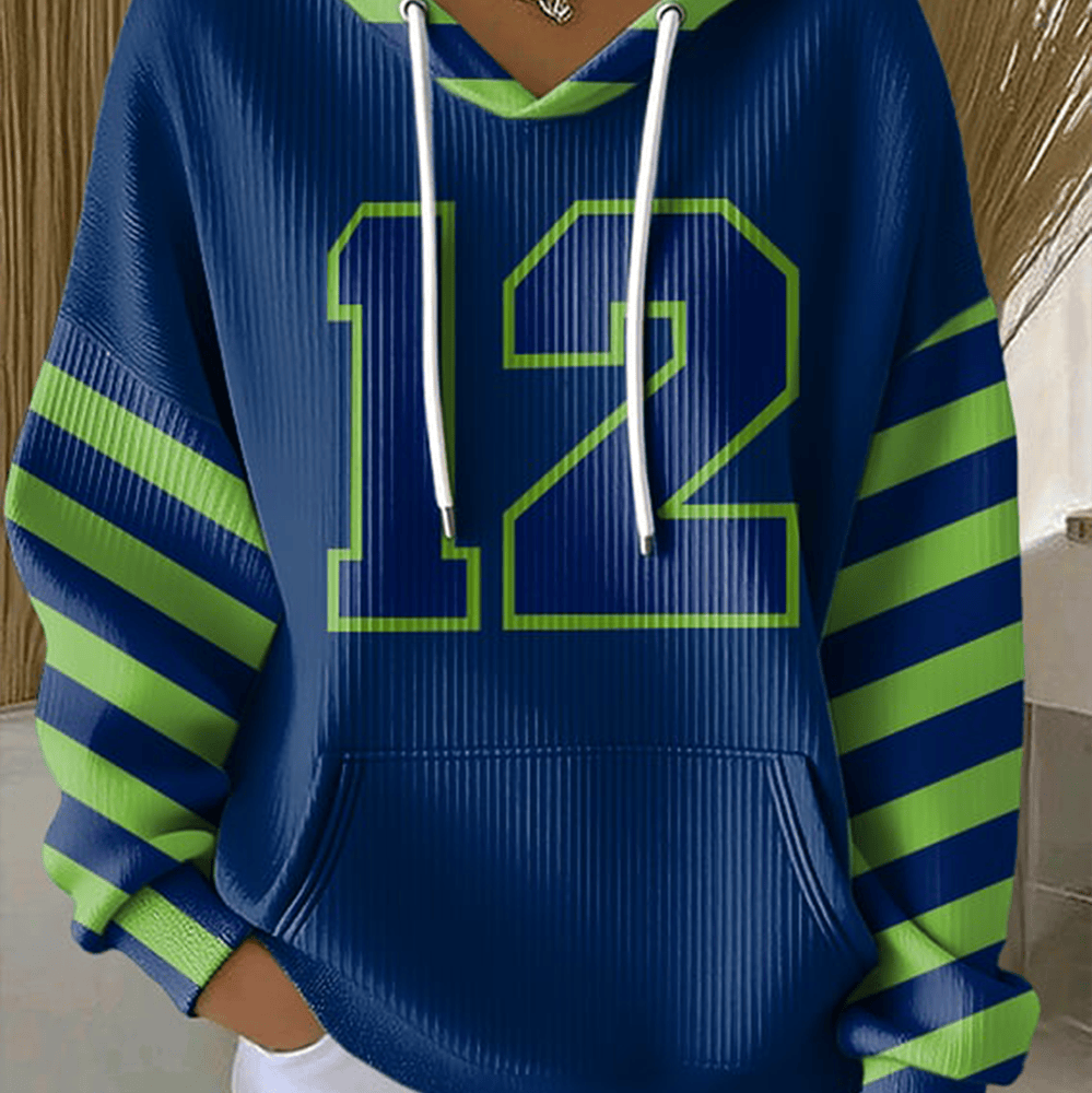 Seattle Hawks 12 Hoodie Game Day Football Hooded Sweatshirt Cool Football Gift