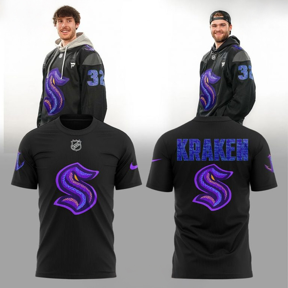 Seattle Kraken Black Hockey History Night Game 2025 Special T-Shirt Gifts For Fans