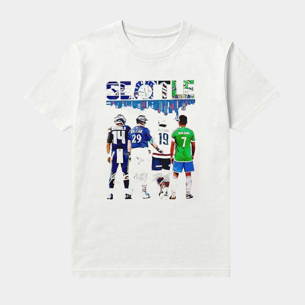 Seattle Legends Sports Shirt Mix Roldan City Skyline Signatures Shirt Gifts For Sports Lovers