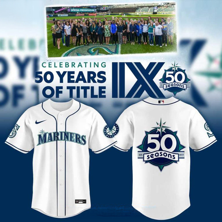 Seattle Mariners 50 Seasons Celebration Jersey Game Day Clothing Baseball Lover Gift
