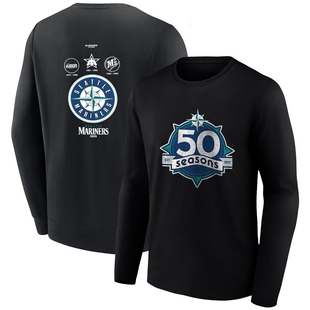 Seattle Mariners 50 Seasons Celebration Long Sleeve Shirt Baseball Apparel Gift For Brother