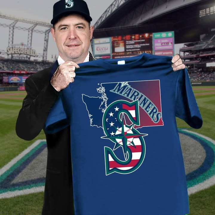 Seattle Mariners American Flag 4Th Of July T-Shirt Patriotic Seattle Mariners Fan Gifts
