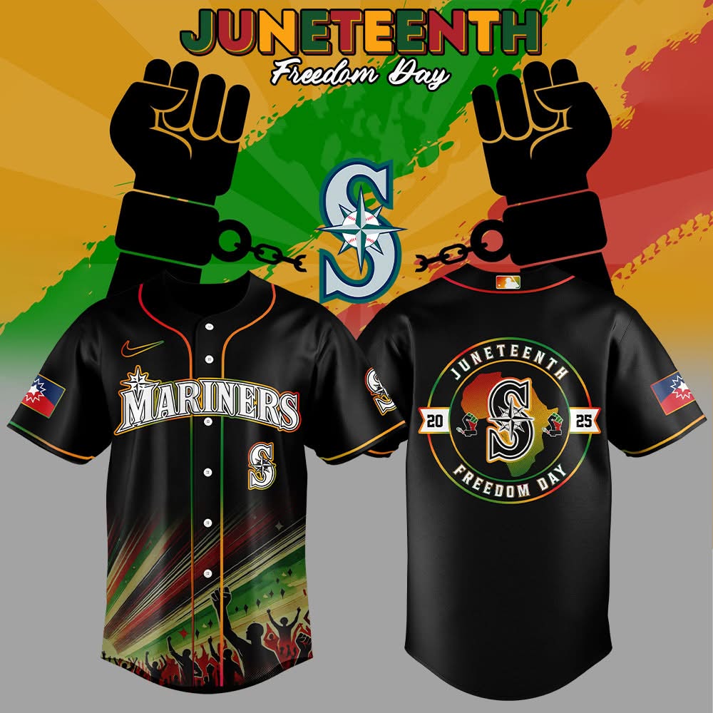 Seattle Mariners Juneteenth Freedom Day 2025 Jersey Mariners Merch Gift Ideas For Baseball Players
