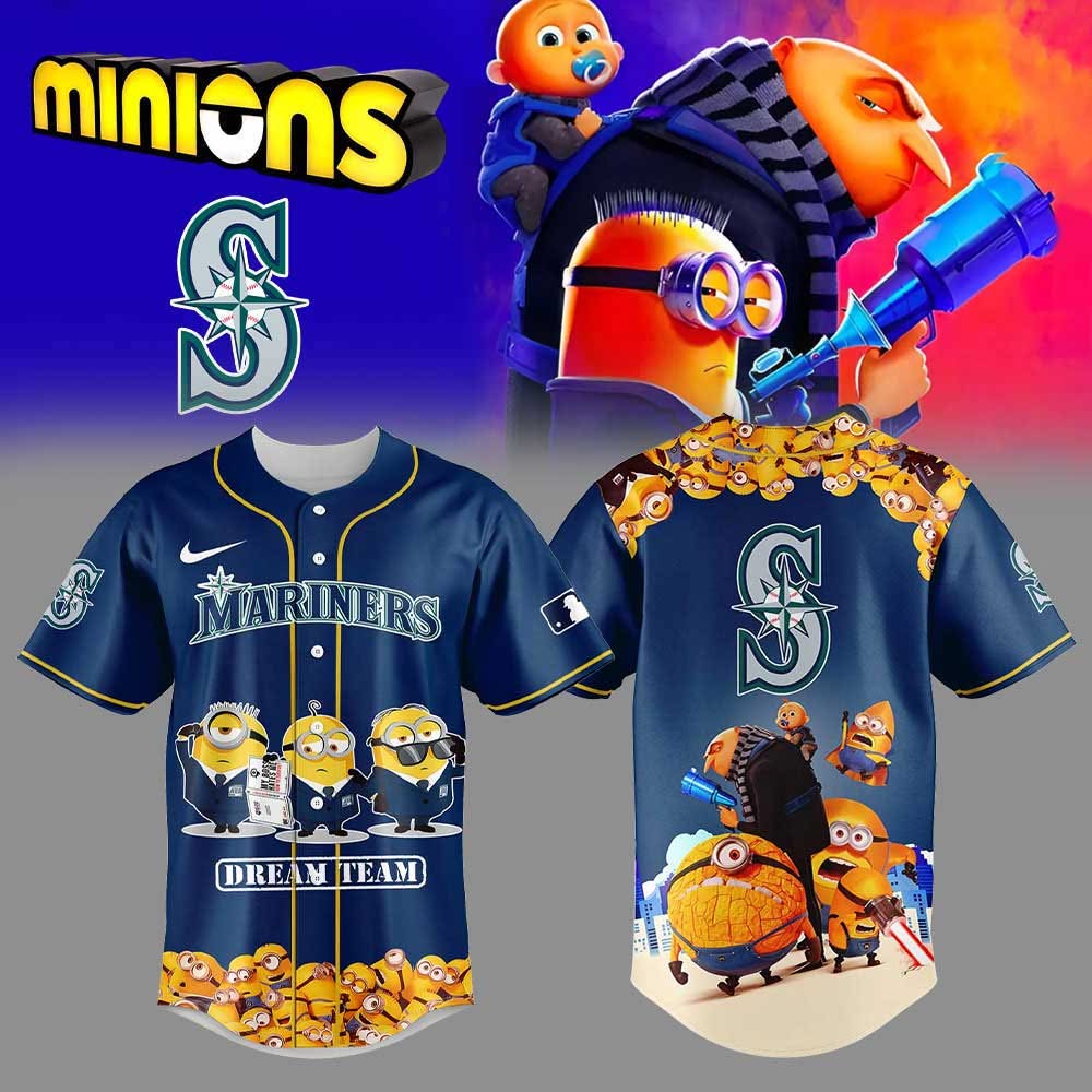 Seattle Mariners Minions Dream Team Jersey Mariners Merch Best Gifts For Baseball Fans