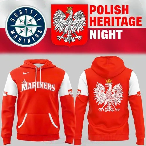 Seattle Mariners Polish Heritage Celebration Hoodie Presents For Baseball Fans