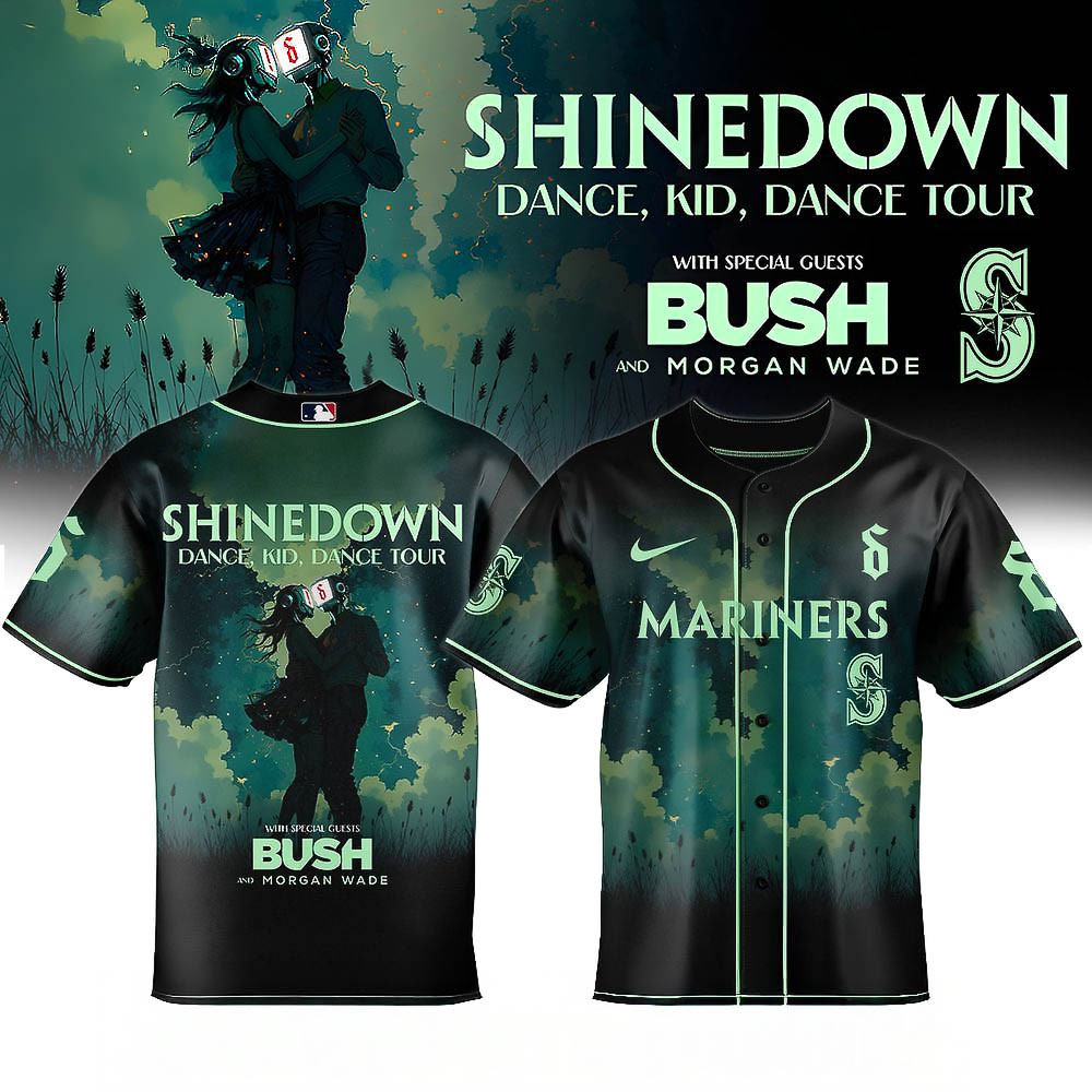 Seattle Mariners Shinedown Dance Kid Dance Tour 2025 Baseball Jersey Best Gift For Baseball Fans
