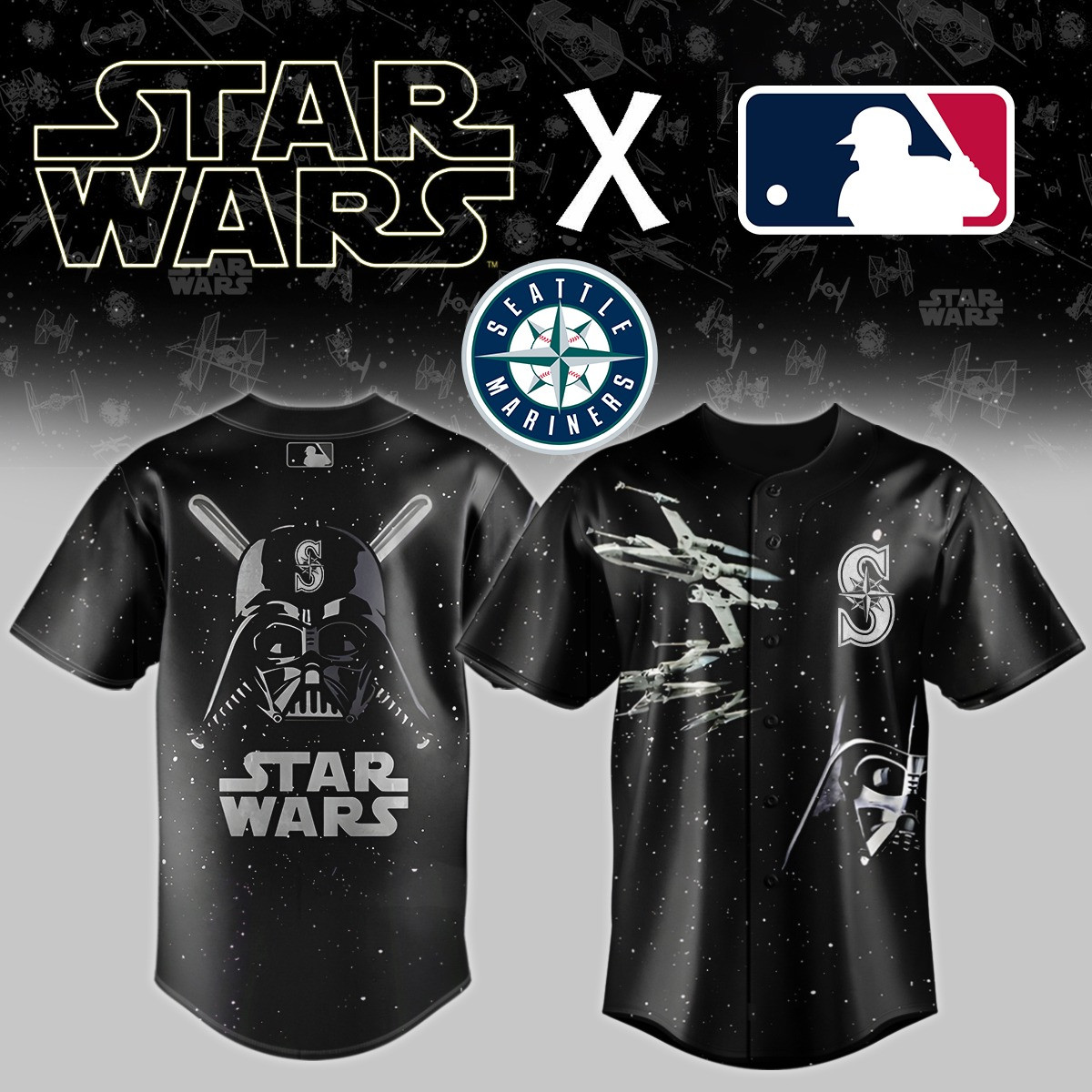 Seattle Mariners Star Wars Jersey Presents For Baseball Lovers