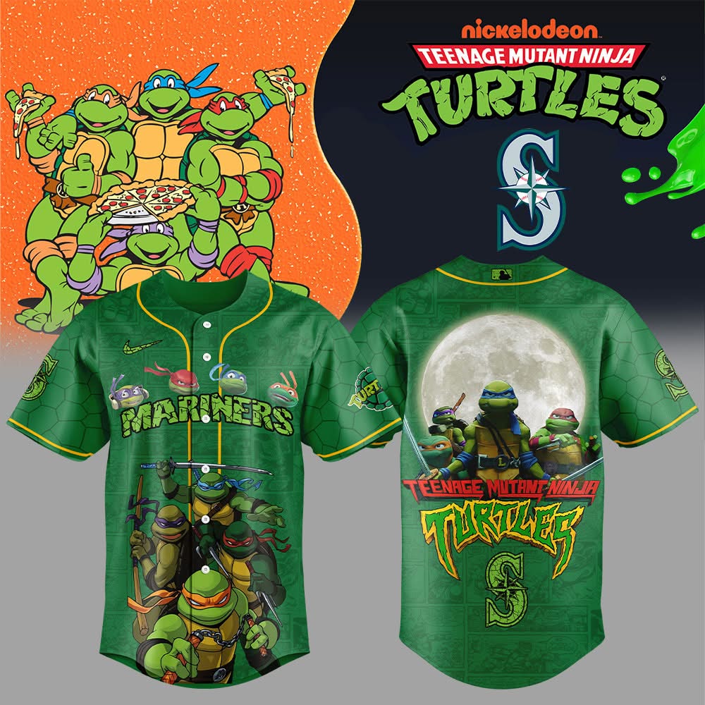 Seattle Mariners Teenage Mutant Ninja Turtles Jersey Mariners Merch Best Baseball Coach Gift Ideas