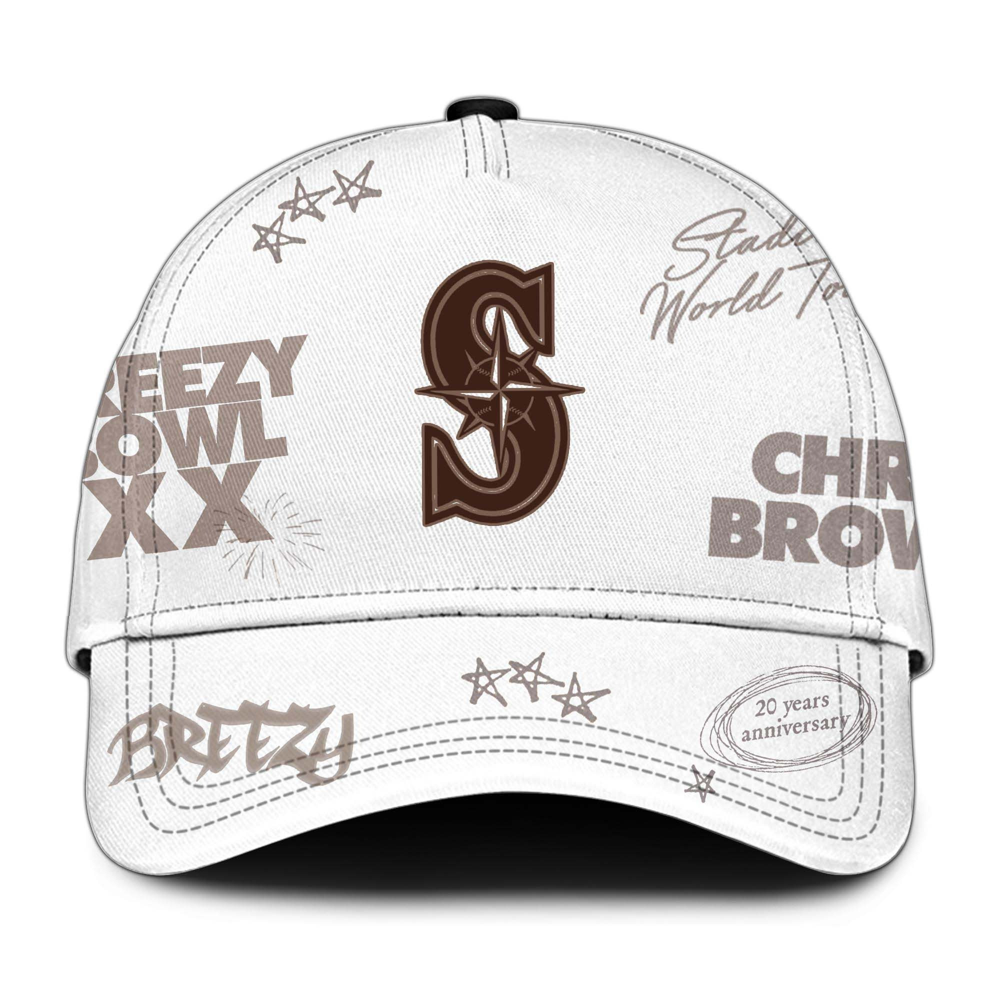 Seattle Mariners x Chris Brown Baseball Hat Gifts For Baseball Fans