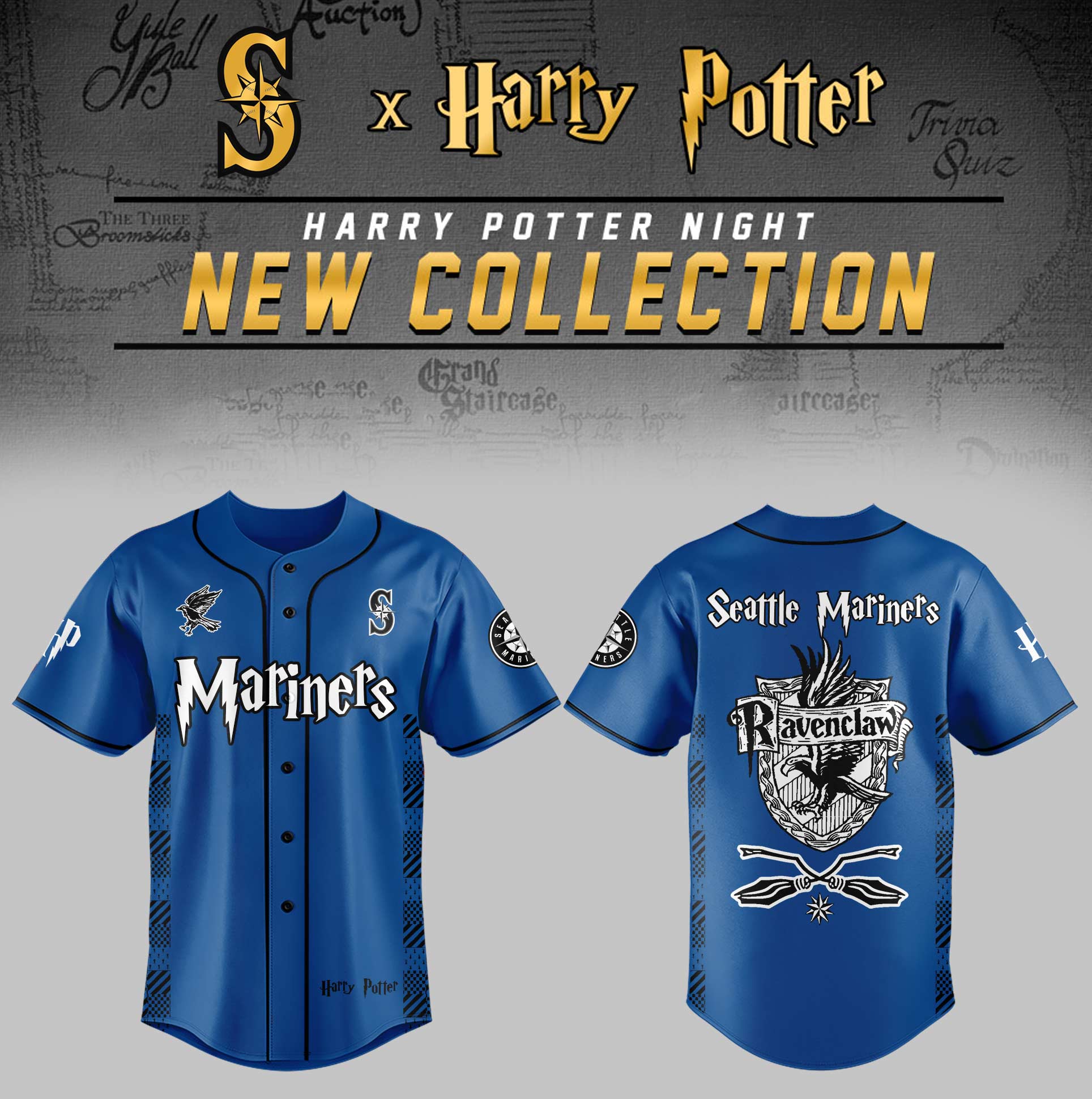 Seattle Mariners x Harry Potter Night Ravenclaw House Jersey Gift For Baseball Lover