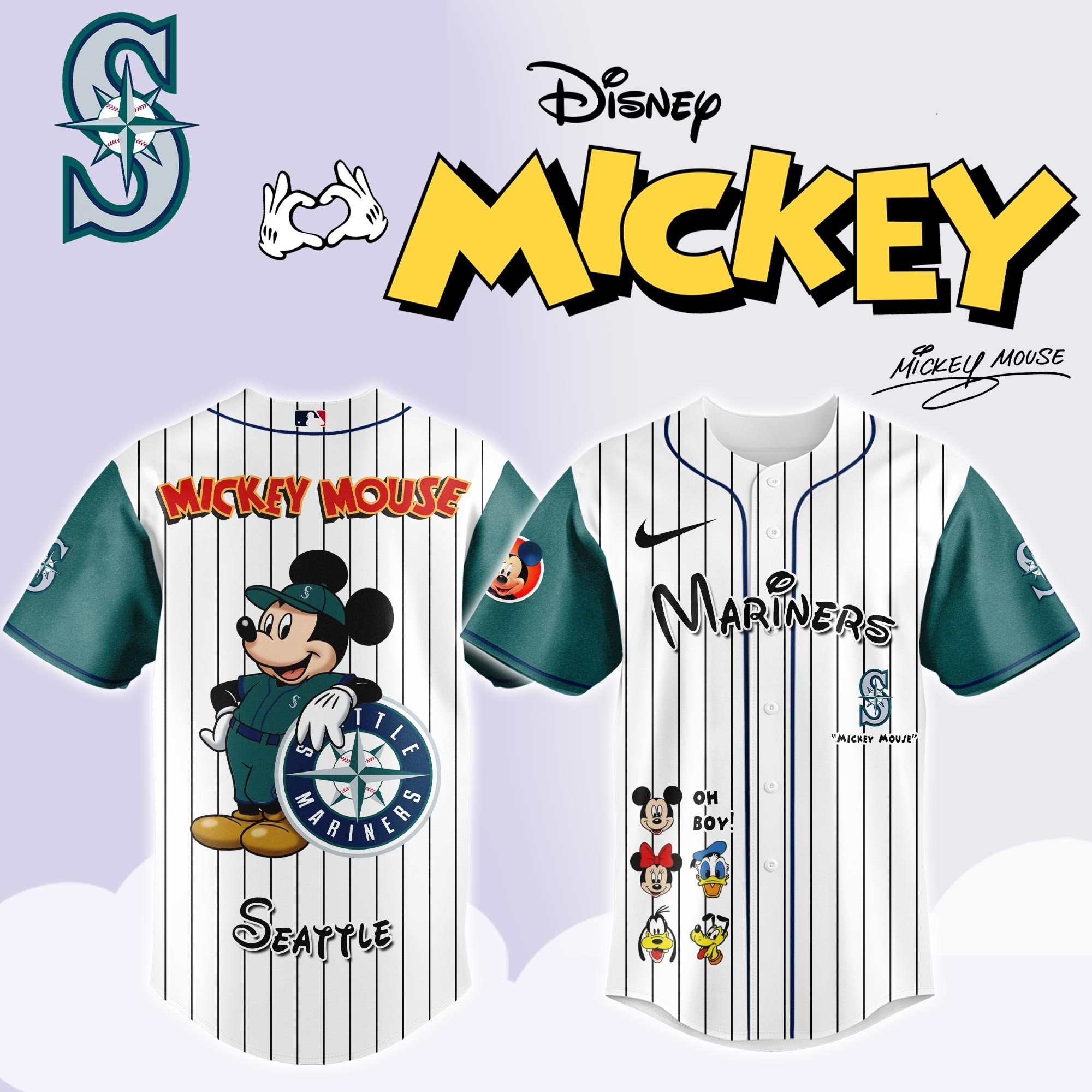 Seattle Mariners x Mickey Mouse Game Night Special Edition Jersey Cool Baseball Gifts