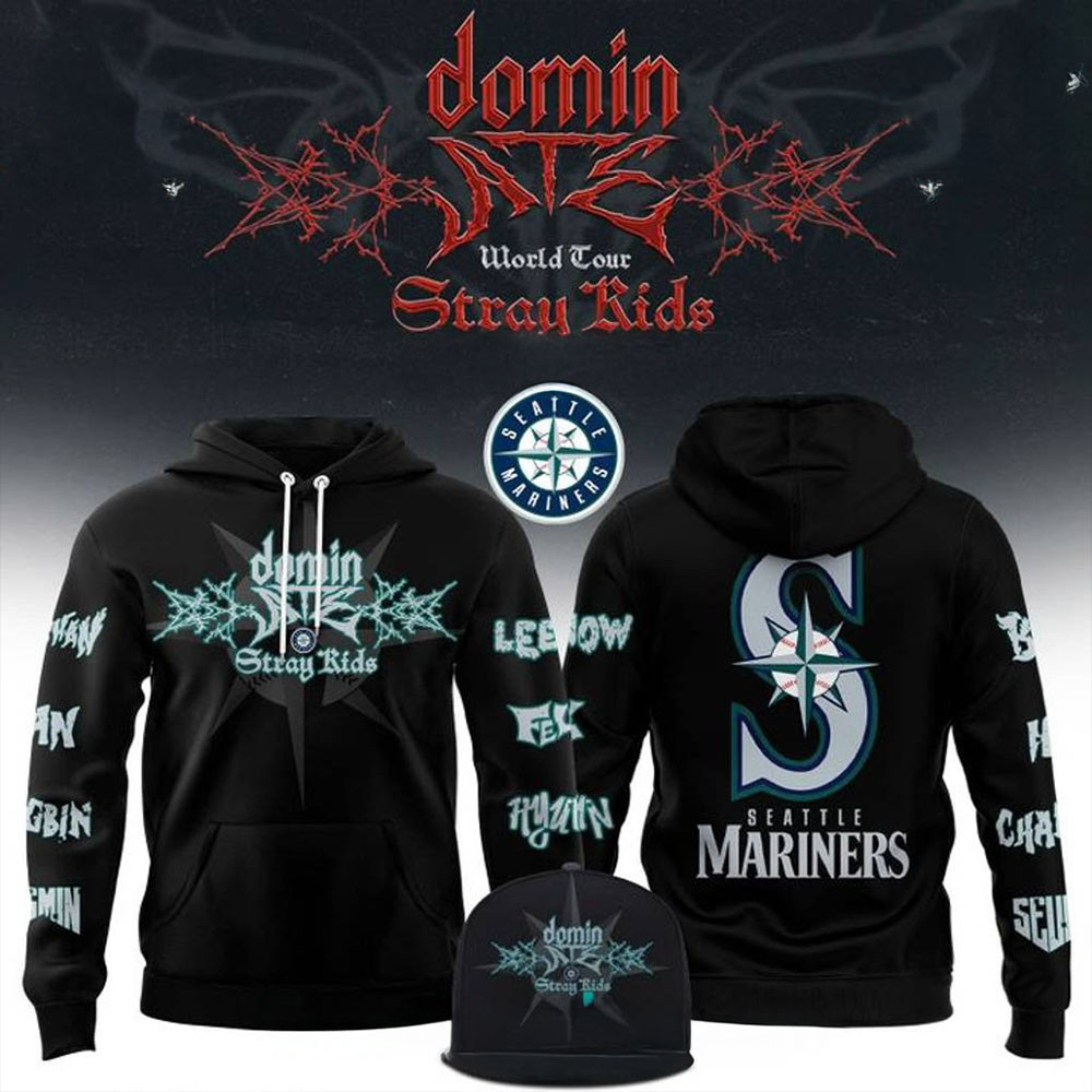 Seattle Mariners x Stray Kids 2025 Tour Special Hoodie Best Music Merch For Fans