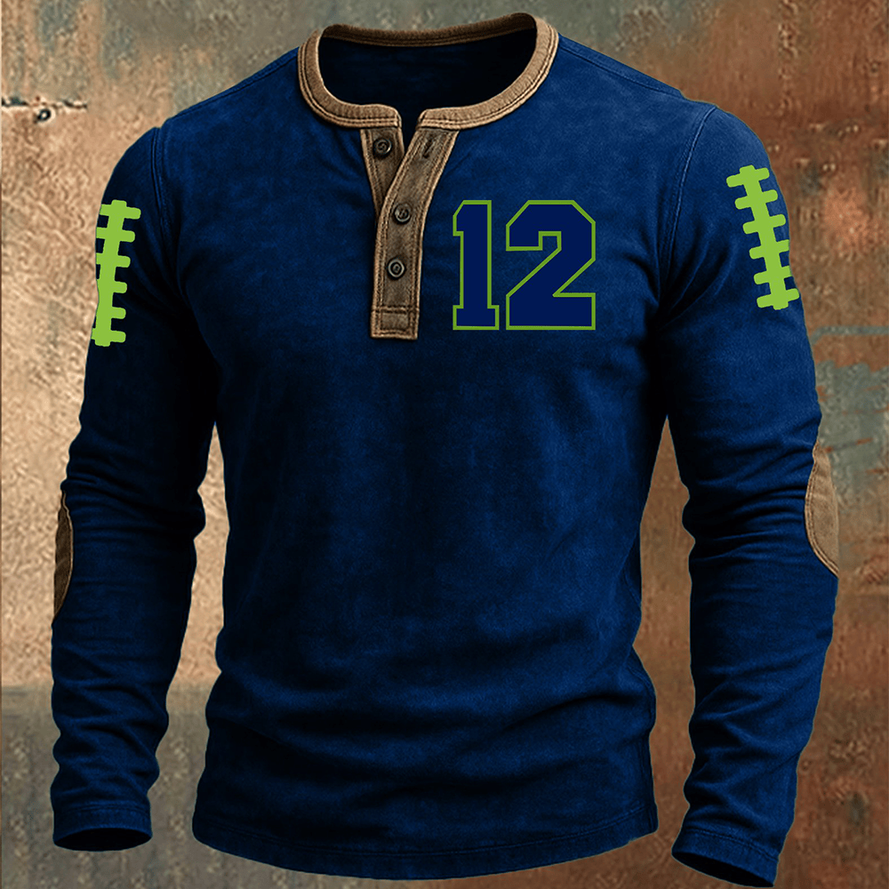 Seattle Seahawks 12 Button Long Sleeve Shirt Football Game Day Clothing Best Gift For Boyfriend