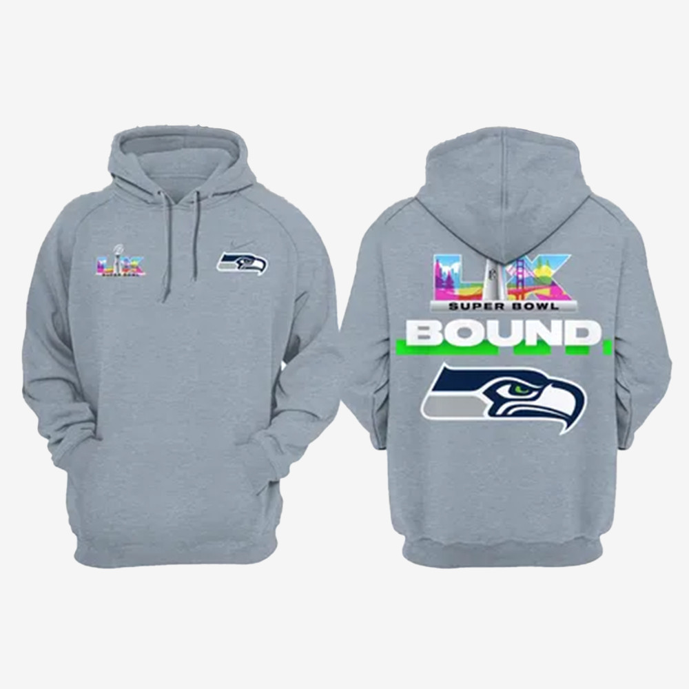 Seattle Seahawks Football Hoodie Super Bowl LX Bound Seattle Seahawks Apparel Fan Gear