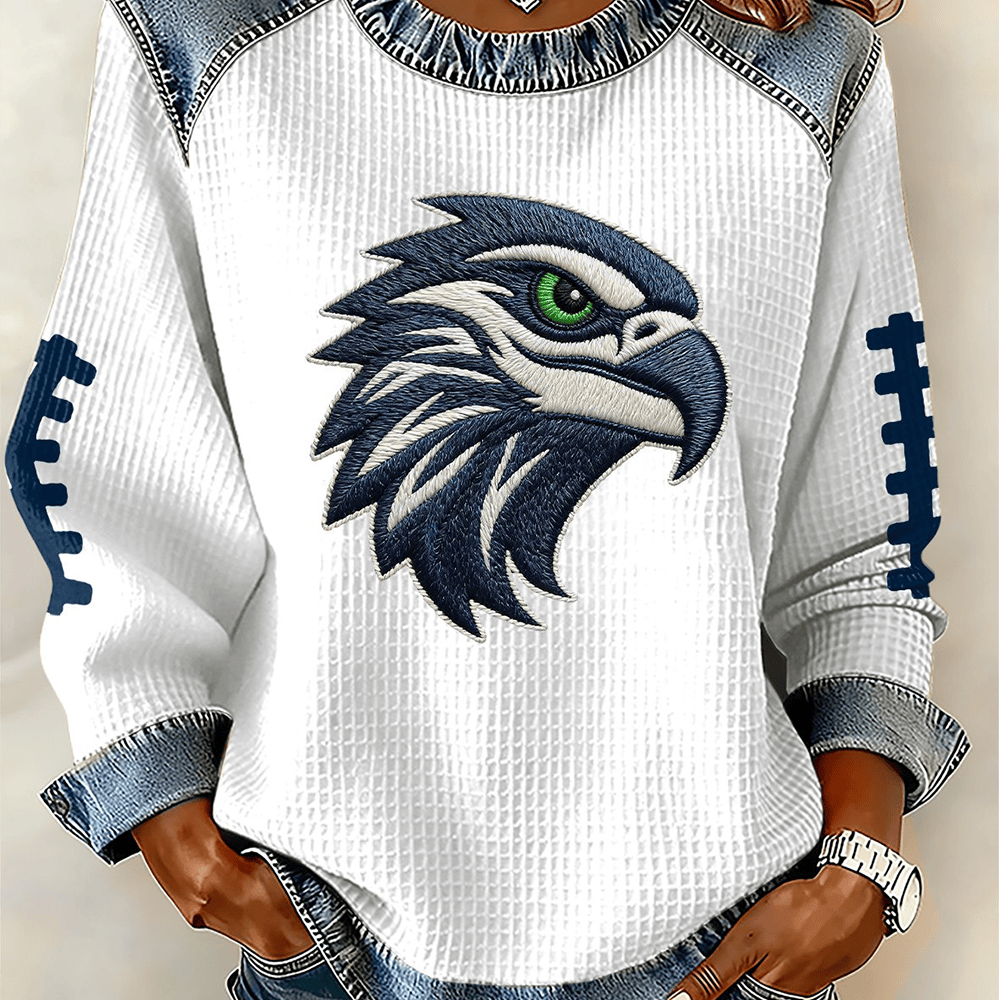 Seattle Seahawks Hawks Mascot Sweatshirt Football Merch Game Day Present For Girlfriend