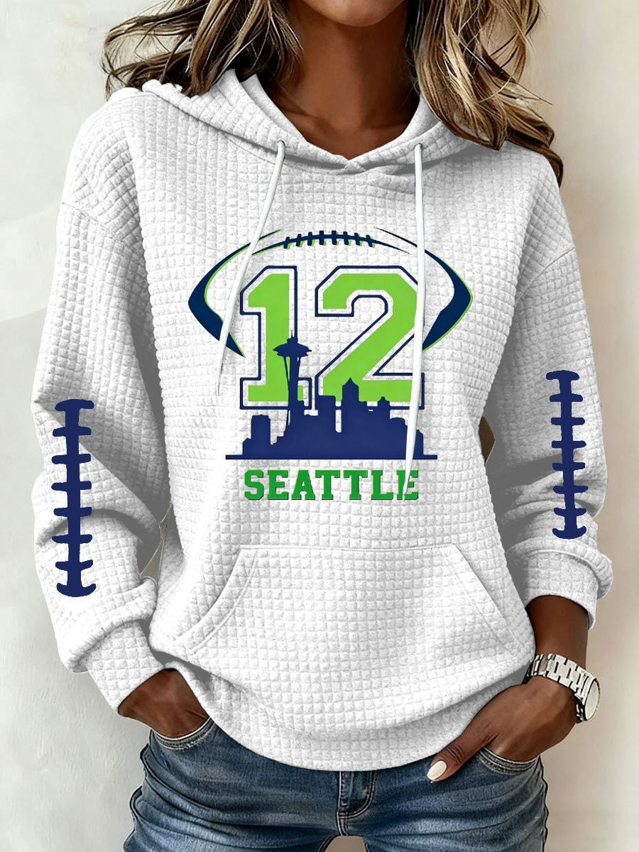 Seattle Seahawks Merch No 12 Hoodie Game Day Hooded Sweatshirt Unique Football Fan Presents