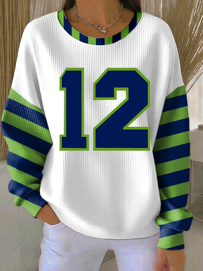 Seattle Seahawks Merch No 12 Sweatshirt Game Day Football Sweatshirt Unique Football Presents