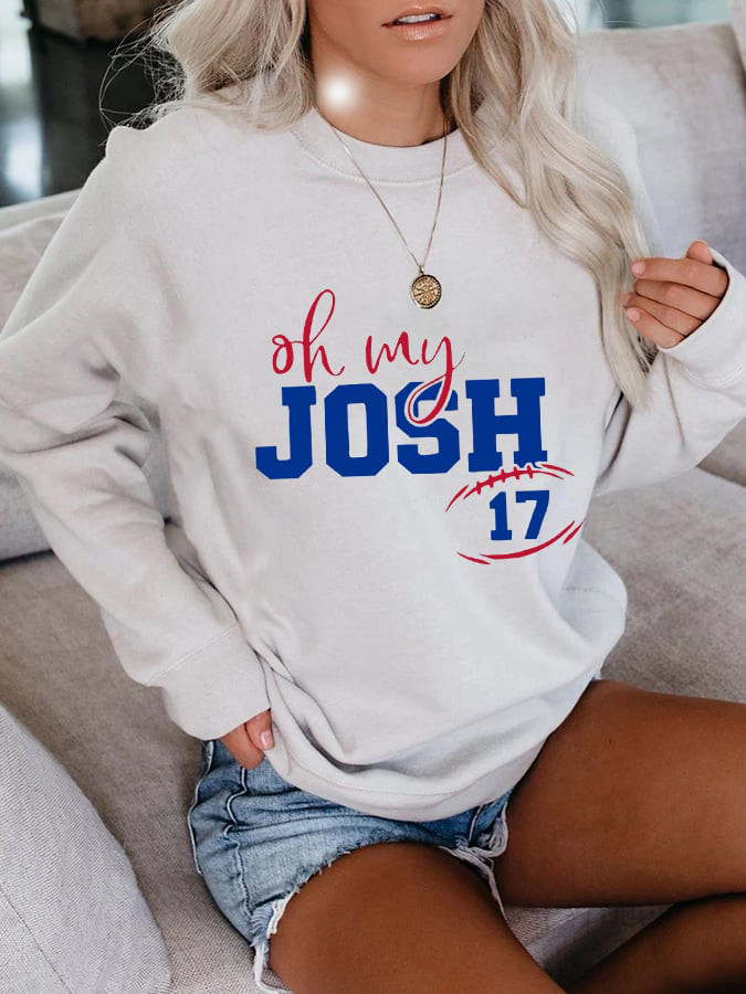 Seattle Seahawks Merch Oh My Josh 17 Sweatshirt Game Day Clothing Football Gift For Girlfriend