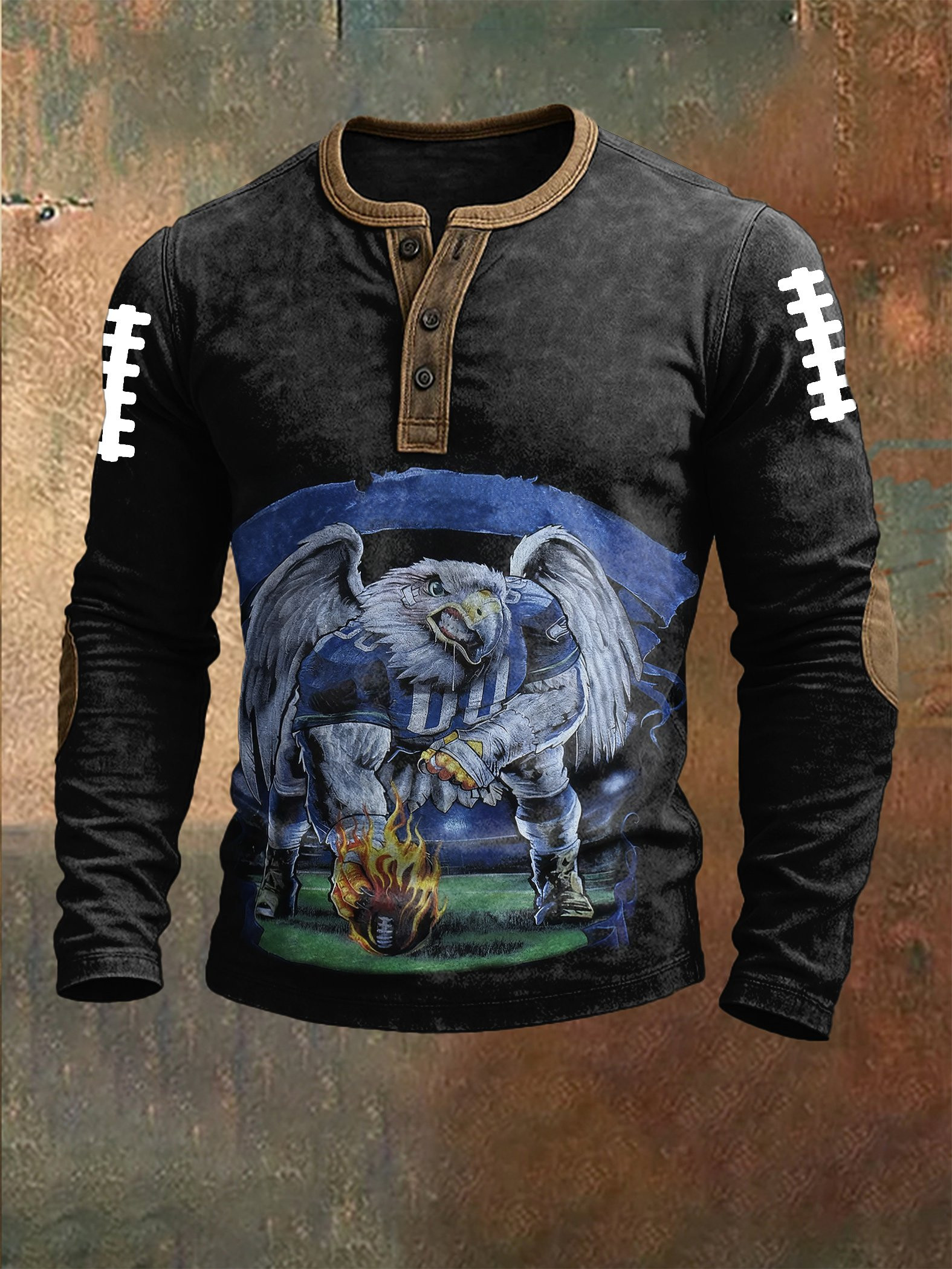 Seattle Seahawks Merch Seahawk Mascot Button Long Sleeve Shirt Seattle Seahawks Clothing Gifts