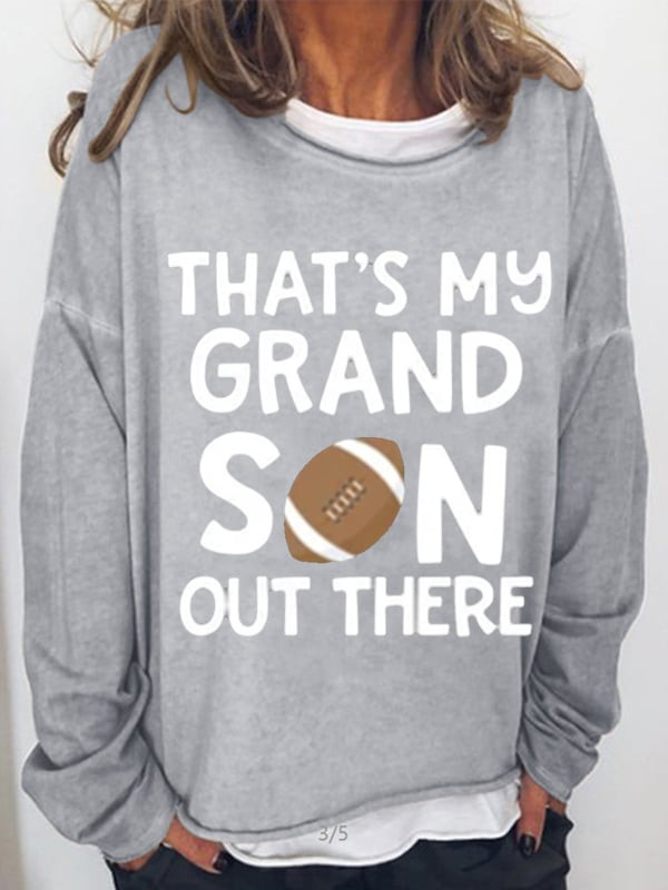 Seattle Seahawks Merch That's My Grandson Out There Sweatshirt Football Apparel Game Day Gift