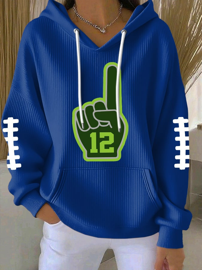 Seattle Seahawks Merch Thumbs Up NO 12 Hoodie Game Day Apparel Gifts For Football Lovers