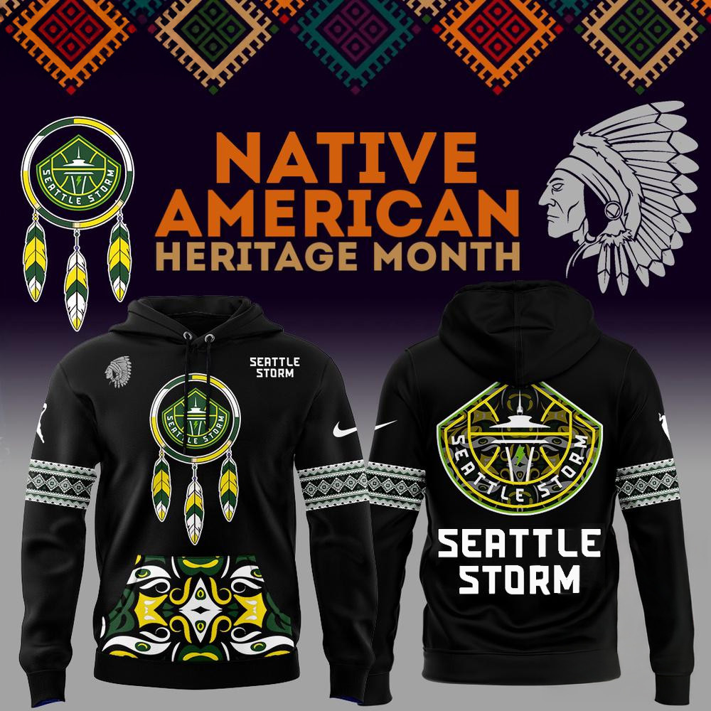 Seattle Storm National American Indian Heritage Month Hoodie Basketball Fan Gift Ideas