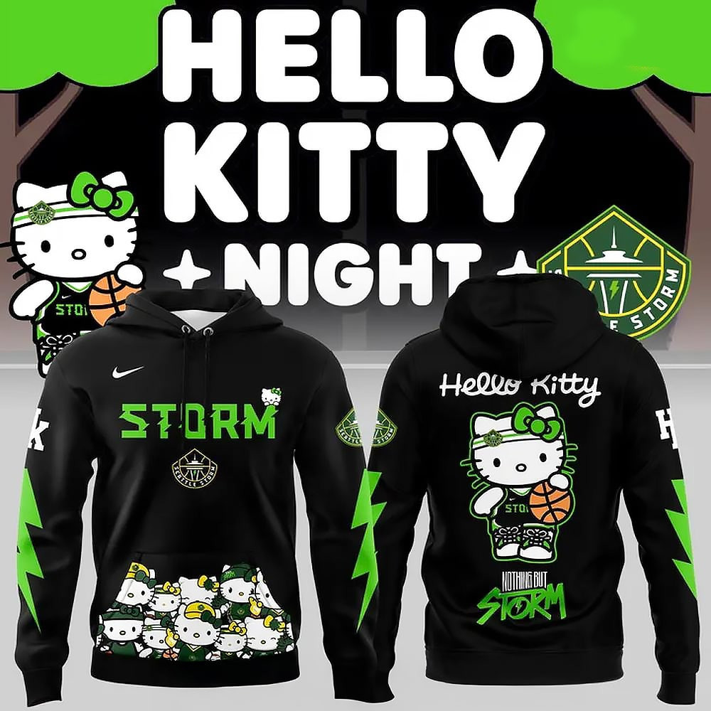 Seattle Storm x Hello Kitty Night 2025 Special Edition Hoodie Basketball Fan Gift Ideas