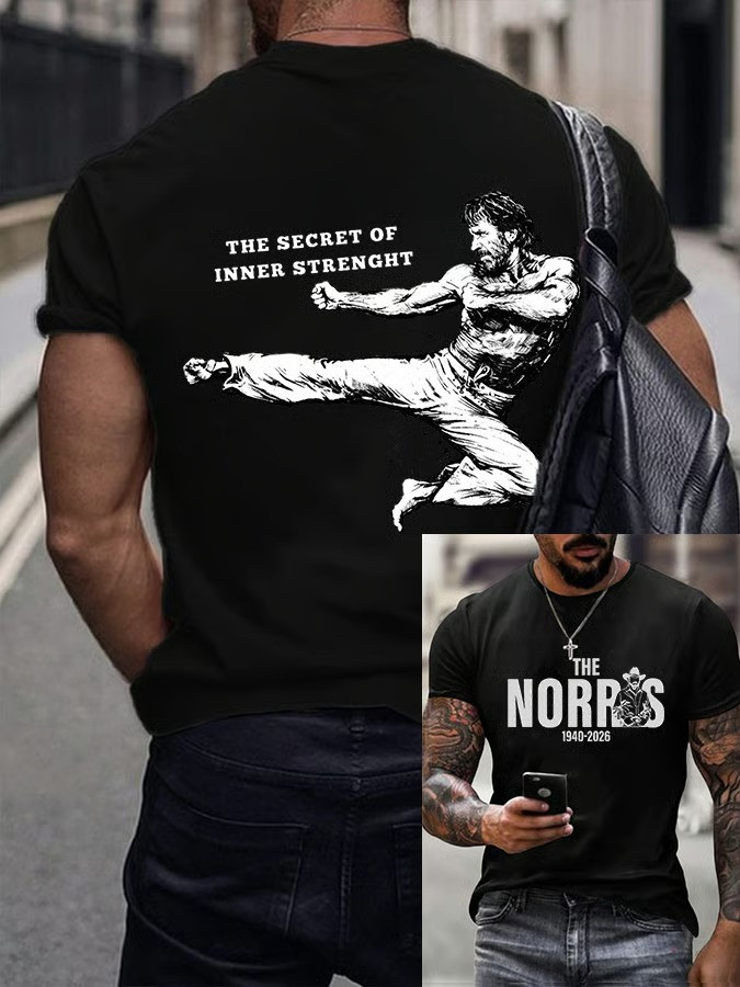 Secret Of Inner Strength Graphic Tees Men Chuck Norris Karate Vintage Fan Gift For Him
