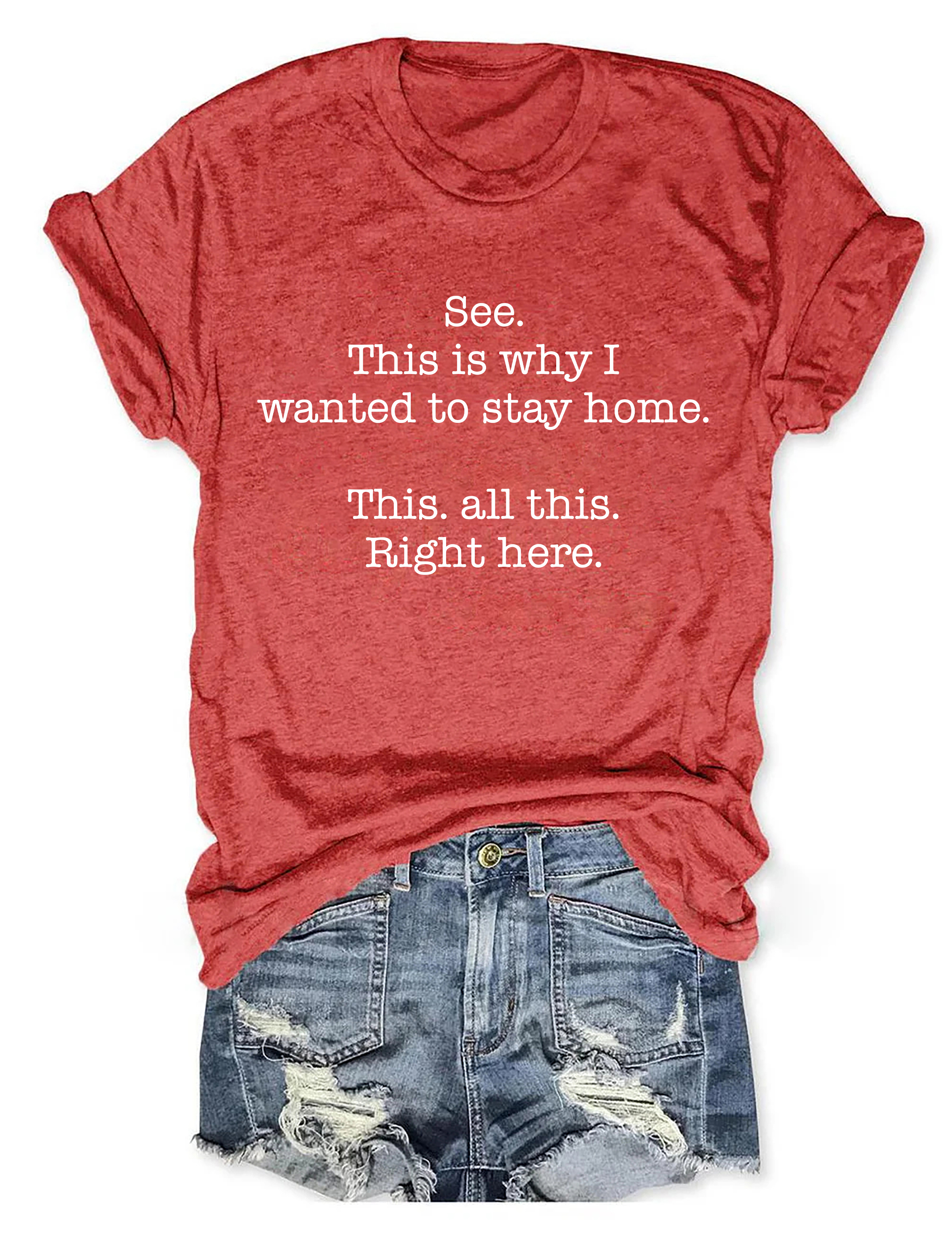 See This Is Why I Wanted To Stay Home This All This Right Here T-Shirt Funny Shirt Gift For Her