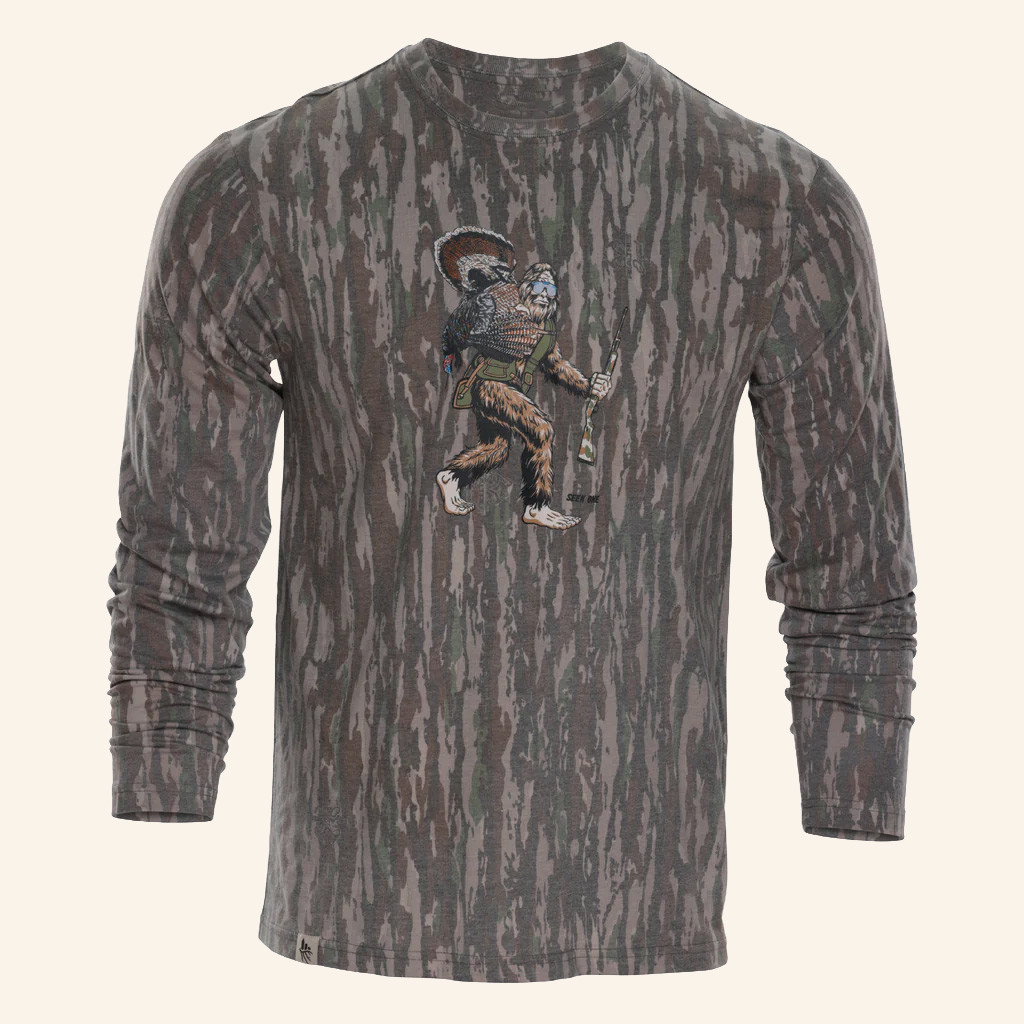 Seek One Merch Bigfoot Turkey Packout Long Sleeve Shirt Gifts For Hunting Lovers