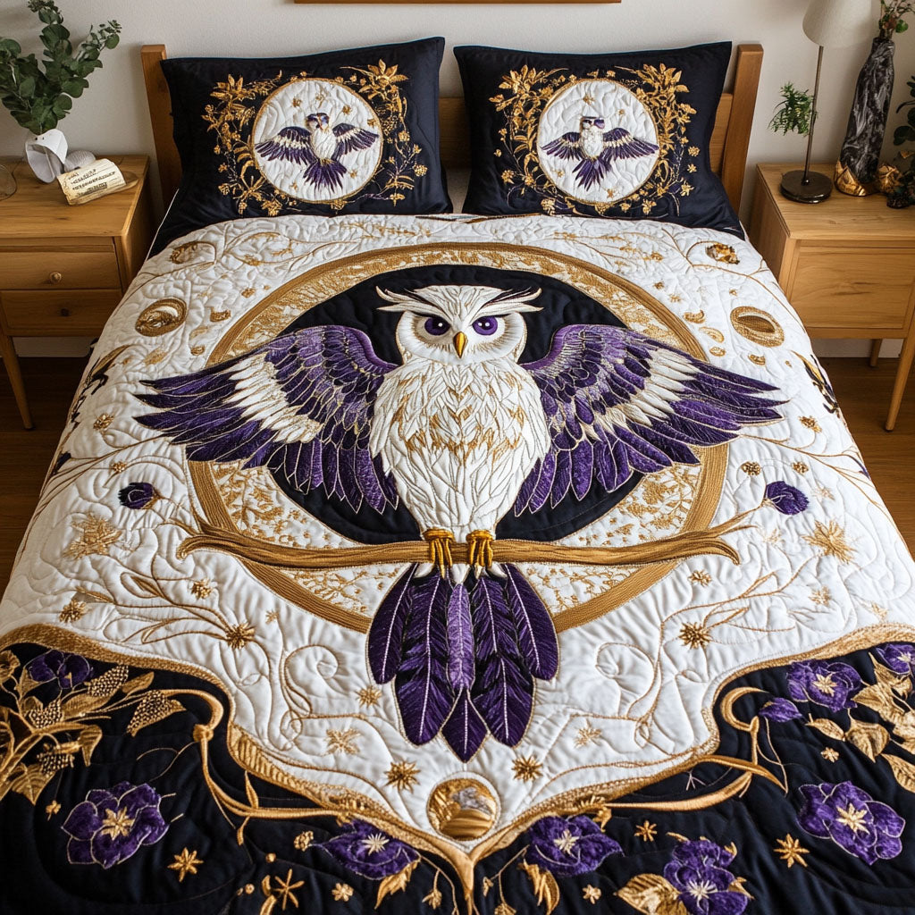 Seer Of The Moon Quilted Bedding Set Perfect Housewarming Gift for a Cozy Bedroom