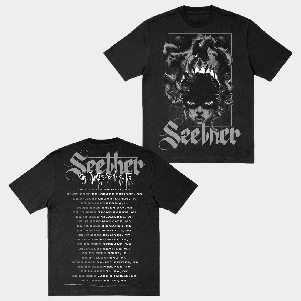 Seether Merch Octopus 2025 Tour Black T-Shirt Seether Shirt Presents For Music Lovers
