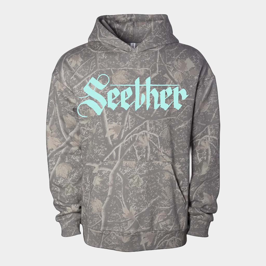 Seether Merch Seether Logo Camo Hoodie Birthday Gifts For Music Lovers