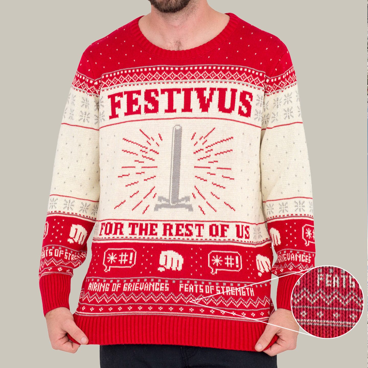 Seinfeld Festivus For The Rest Of Us Pole Ugly Christmas Sweater Xmas Outfits Gifts For Men