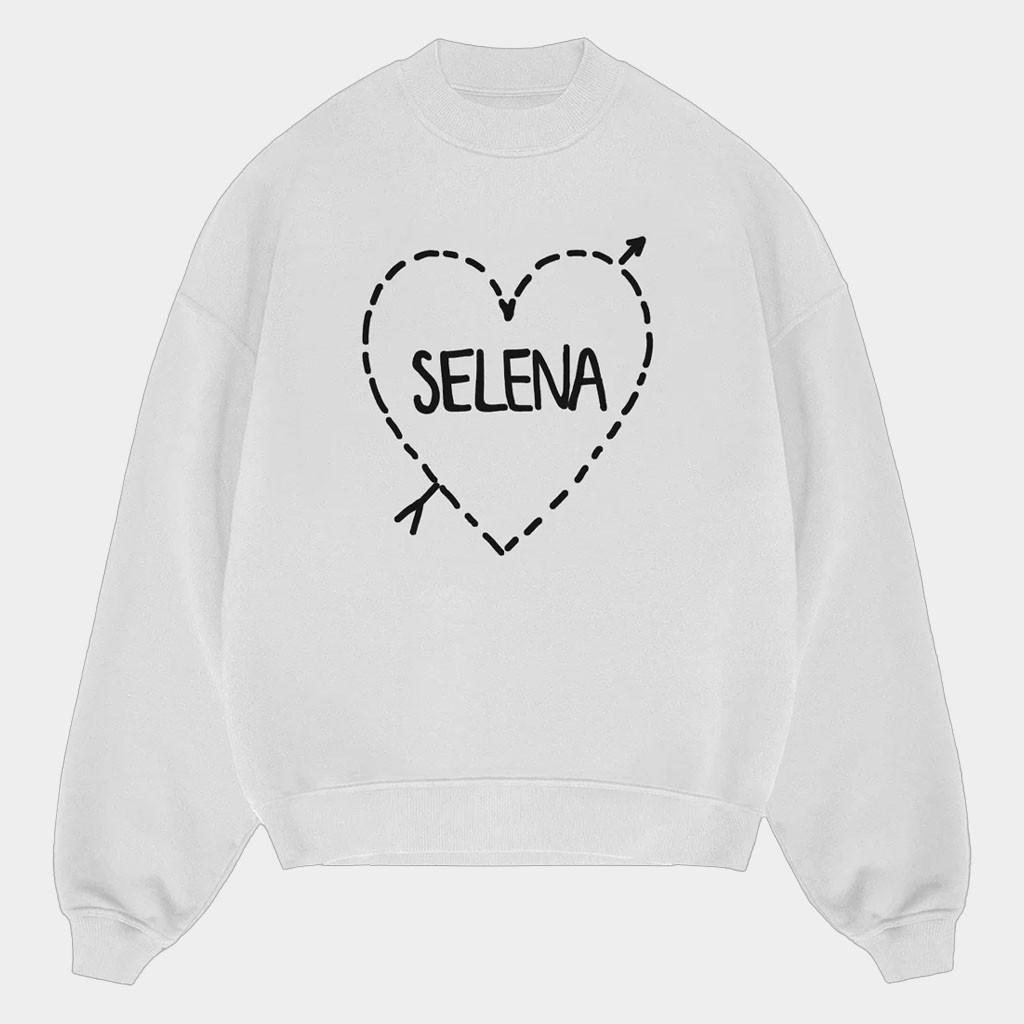 Selena Gomez Merch Pierced Heart Selena Crewneck Selena Gomez Sweatshirt Gifts For Fans