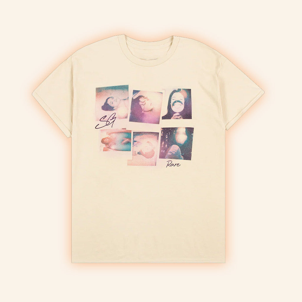 Selena Gomez Merch Rare Polaroid Tee In Sand Shirt Gitfs For Sister