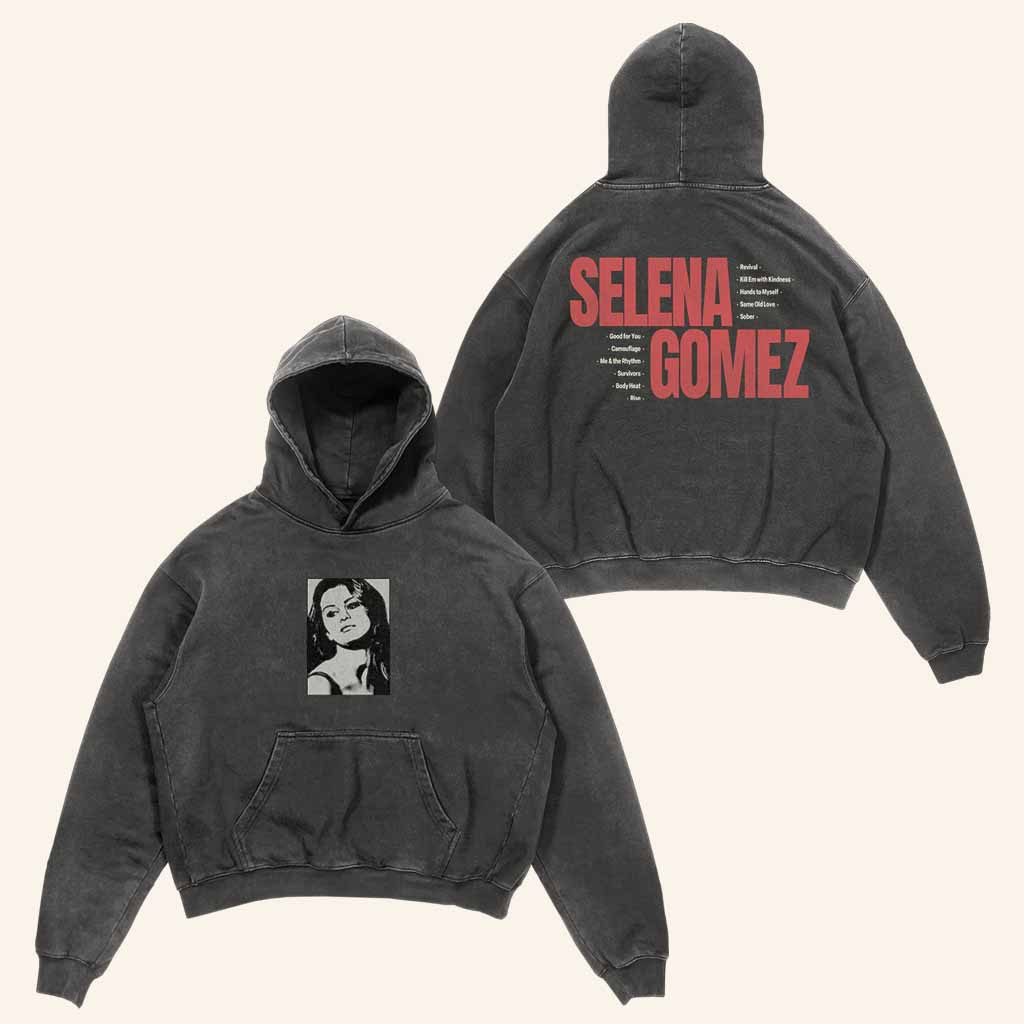 Selena Gomez Merch Revival Photo Hoodie Unique Gifts For Music Lovers Selena Gomez Merch Revival Photo Hoodie Unique Gifts For Music Lovers