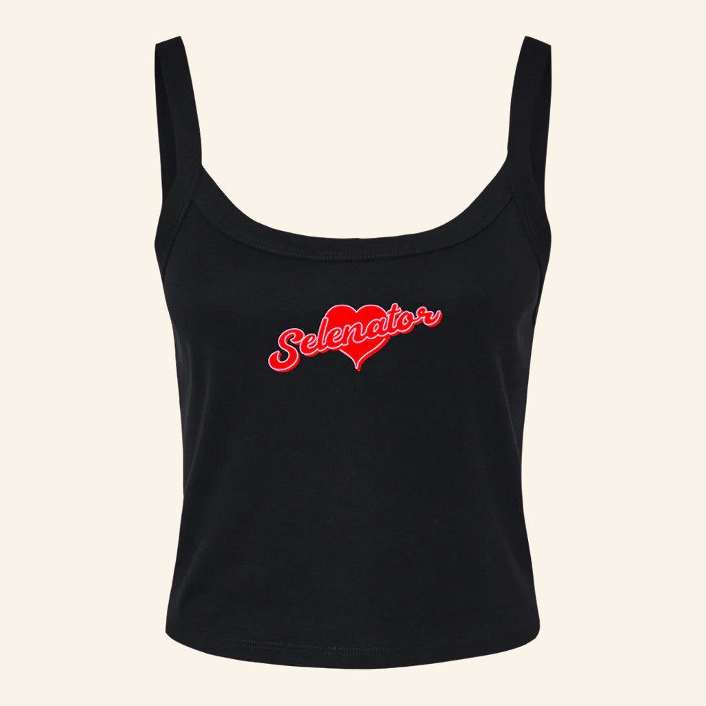 Selena Gomez Merch Selenator Black Heart Tank Gifts For Her Selena Gomez Merch Selenator Black Heart Tank Gifts For Her