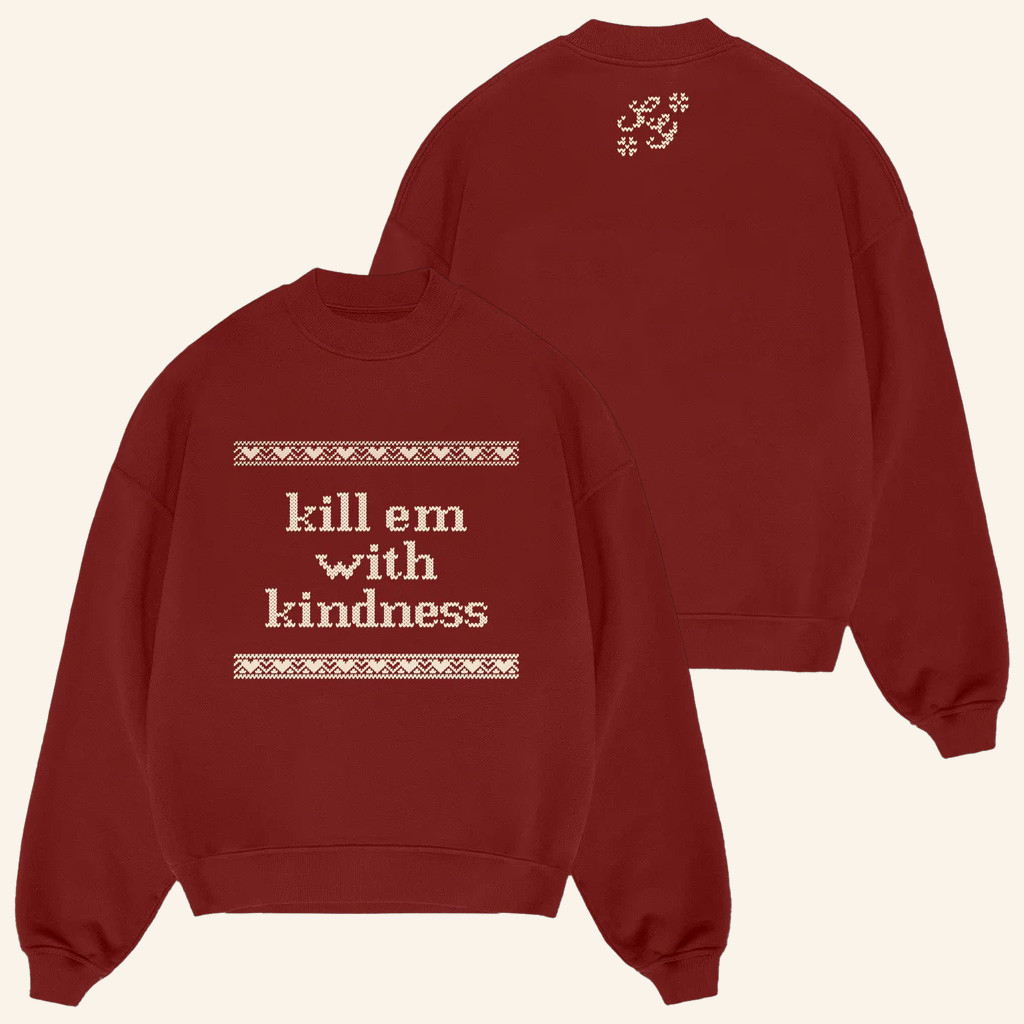 Selena Merch Kill Em With Kindness Crewneck Sweatshirt Christmas Gift Ideas For Her