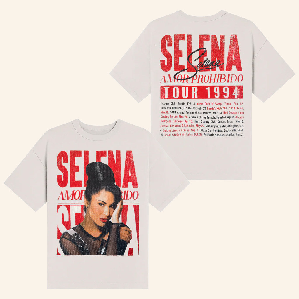 Selena Quintanilla Merch Amor Prohibido 1994 Tour T-Shirt Birthday Gifts For Music Lovers Selena Quintanilla Merch Amor Prohibido 1994 Tour T-Shirt Birthday Gifts For Music Lovers