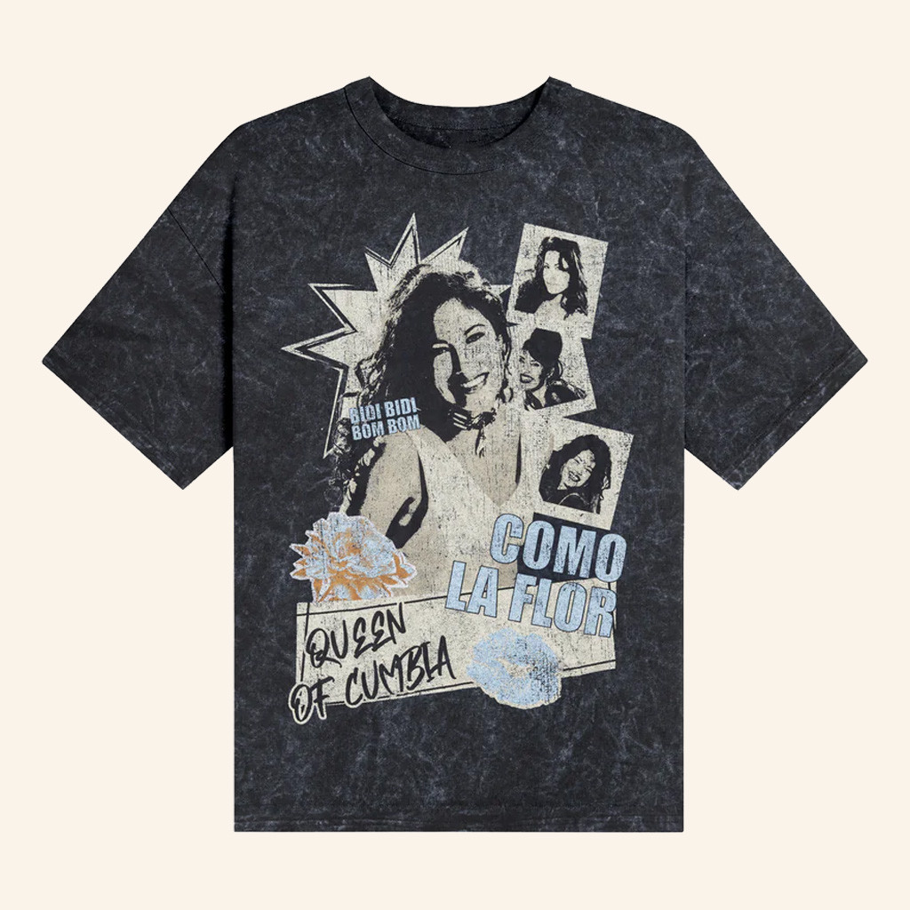 Selena Quintanilla Merch Selena Collage Distressed T-Shirt Cool Gifts For Music Lovers