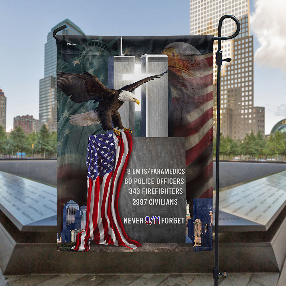 September 11th Never Forget 911 Eagle Patriot Day Memorial Us Flag
