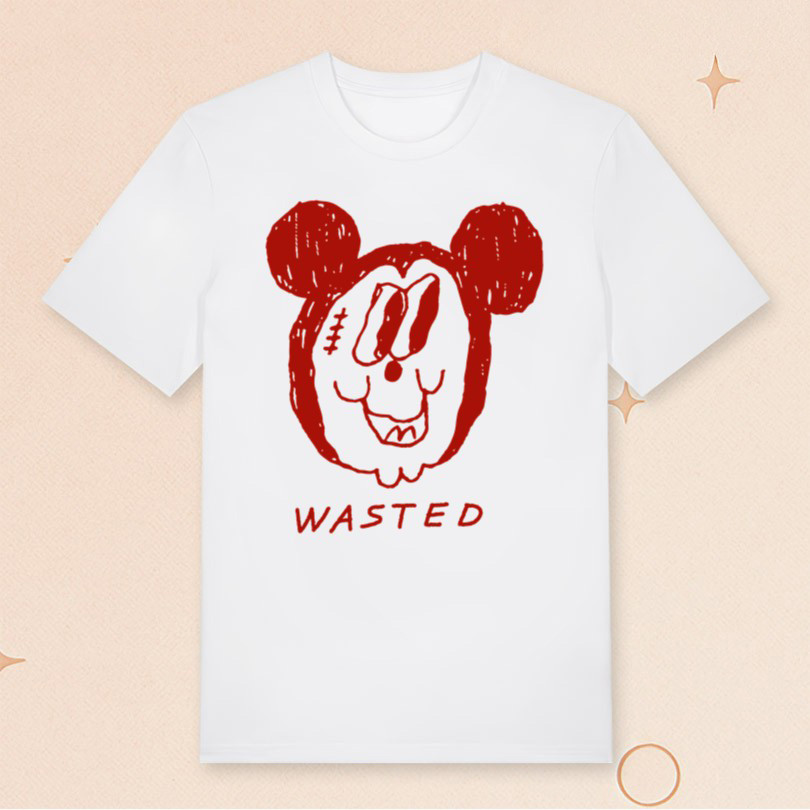 Sepulcro Wasted White T-Shirt Creepy Mickey Shirt Gift Ideas For Husband