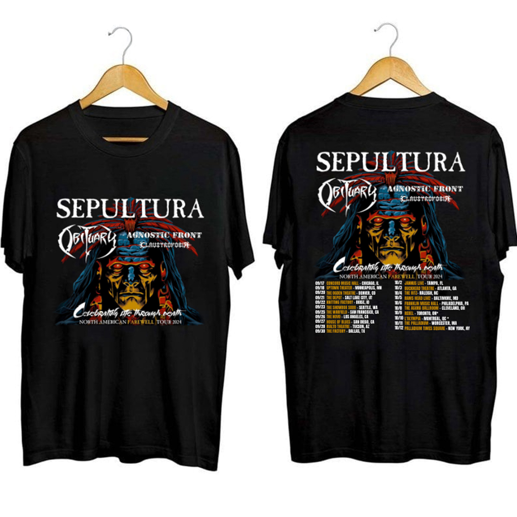 Sepultura North American Tour 2024 Shirt Sepultura Merch Gifts For Husband Sepultura North American Tour 2024 Shirt Sepultura Merch Gifts For Husband