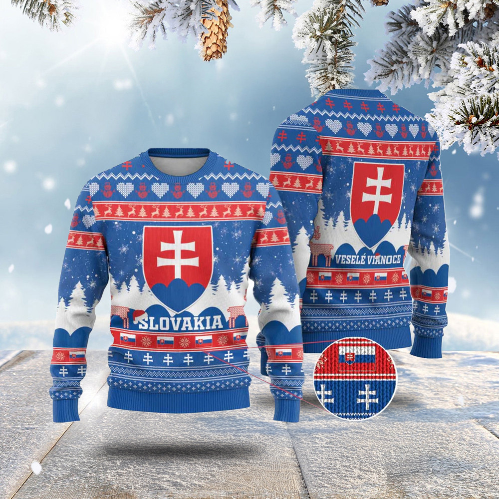 Serbia Christmas Srecan Bozic Ugly Pattern Sweatshirt